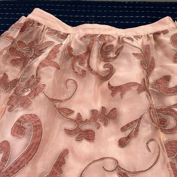 Gorgeous "Shannon" Pink embroidered overlay skirt by Maeve - size Med - NWT - Picture 3 of 11